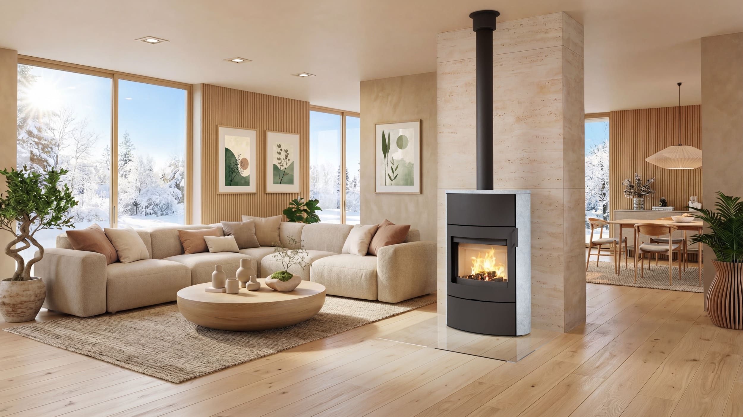 Pinara interier rhea flam, romotop